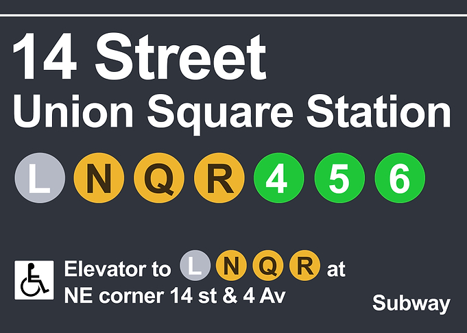 14 street subway sgin