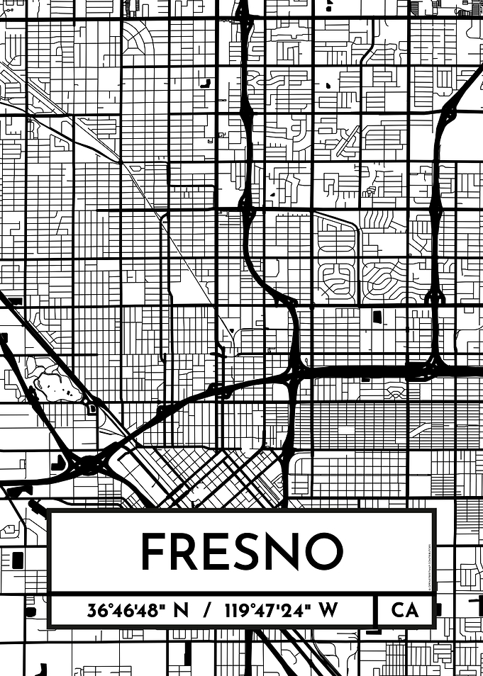 Fresno City Map Design