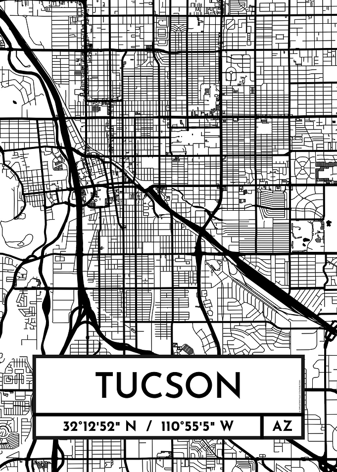 Tucson City Map Design