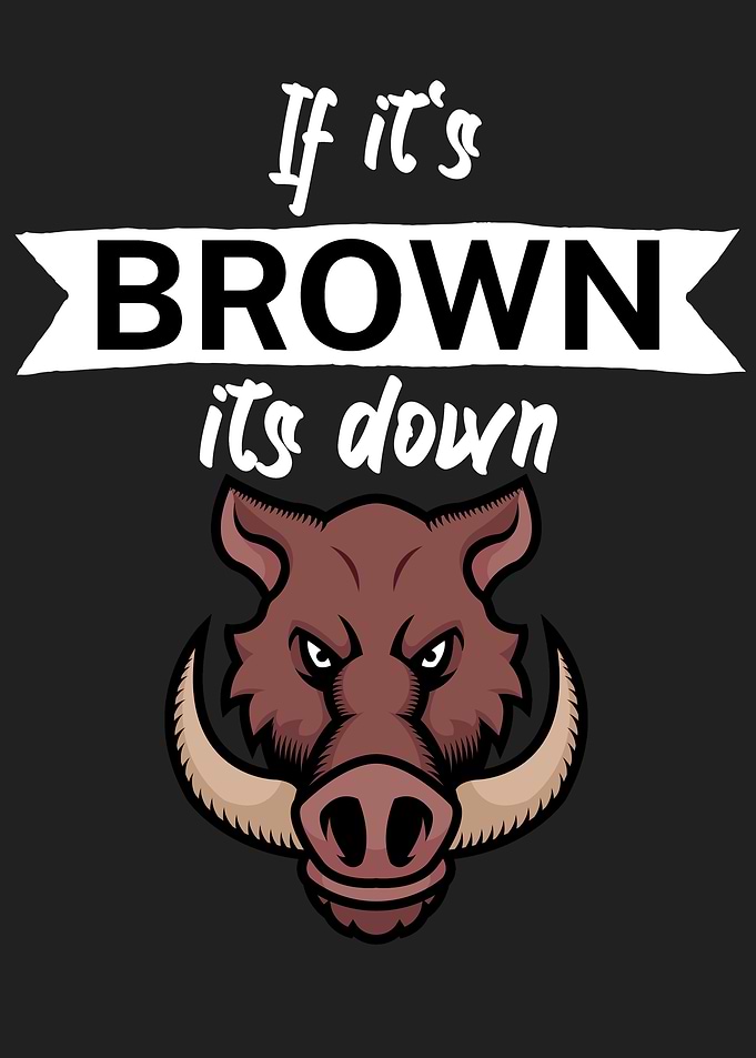 if its brown its down