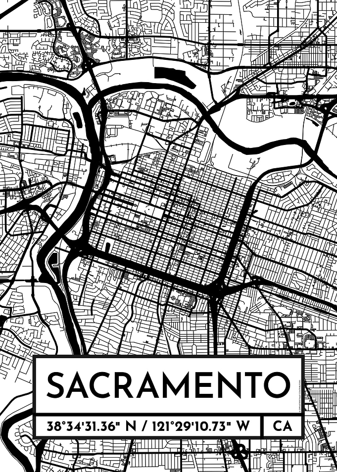 Sacramento City Map Design