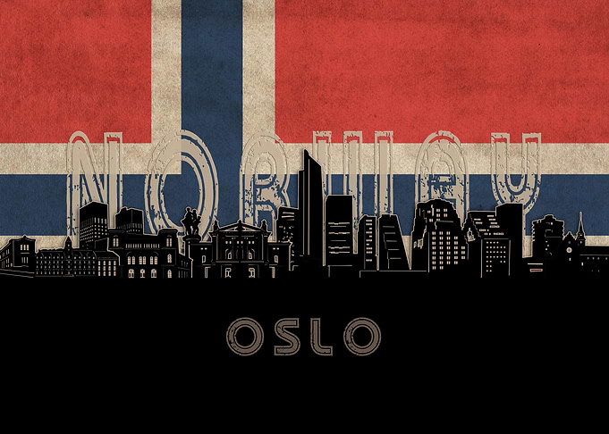 oslo skyline flag