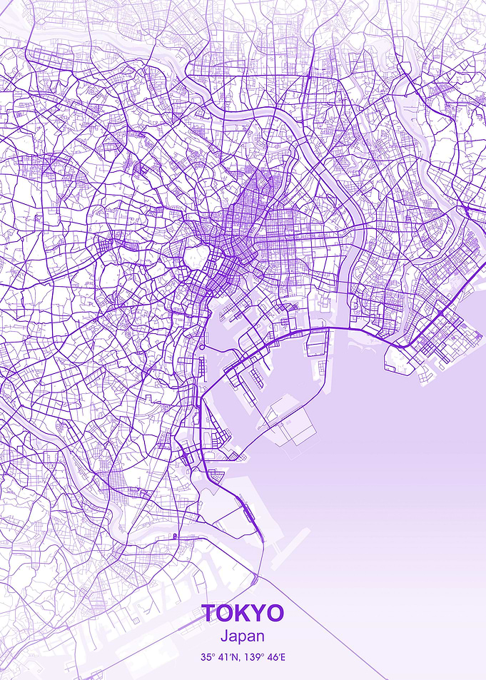 tokyo pastel map