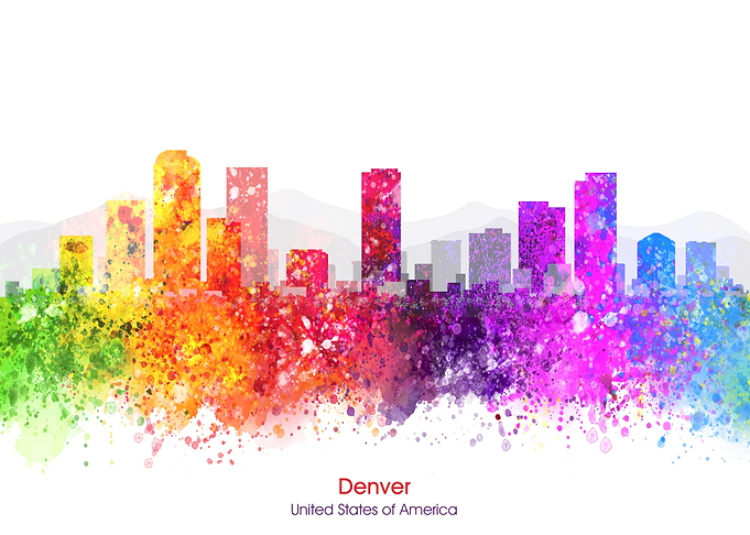 denver color cityscape