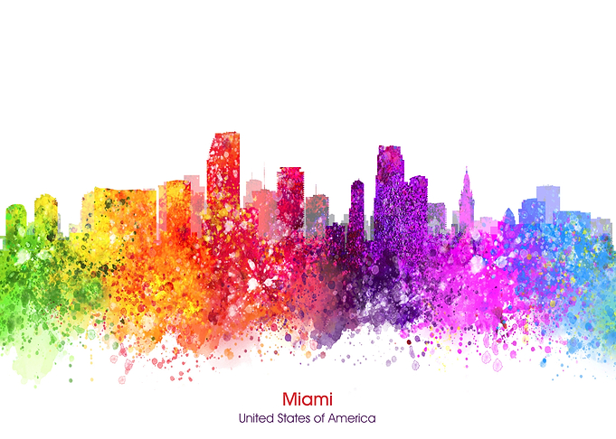 miami color cityscape