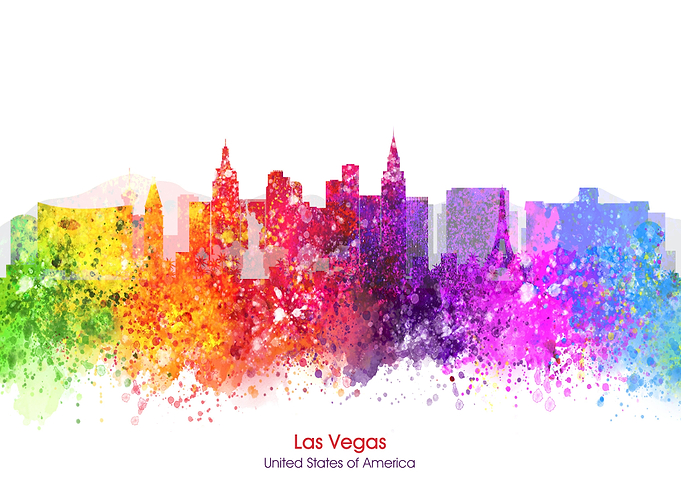 las vegas color cityscape