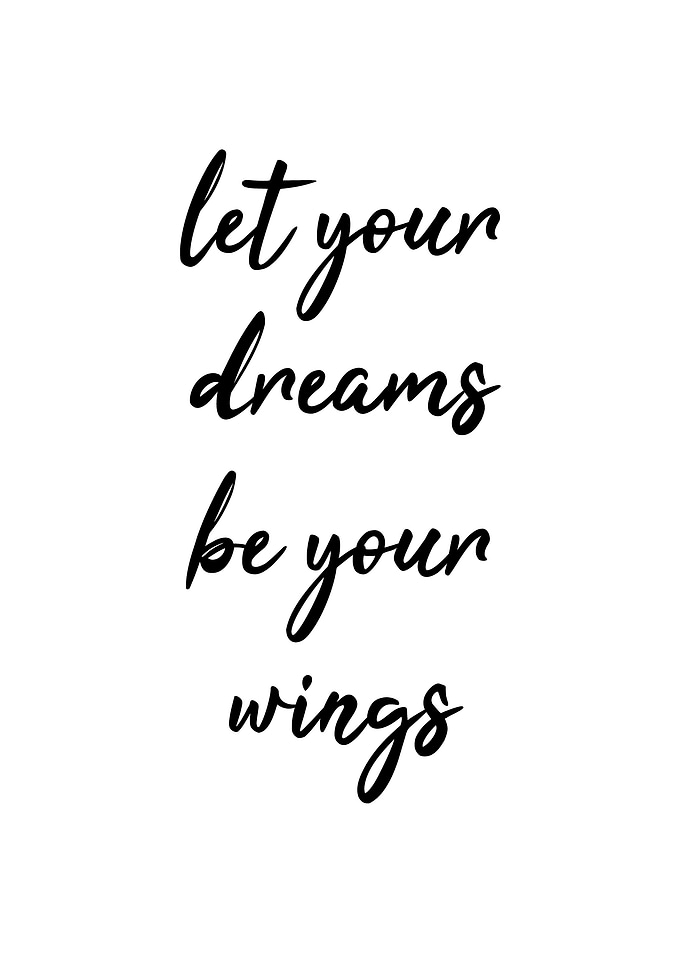 Your dreams be your wings