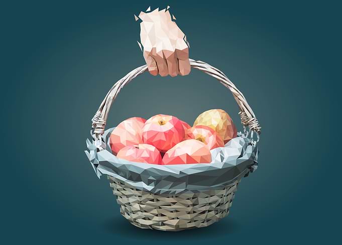 Apple Basket in Geometric