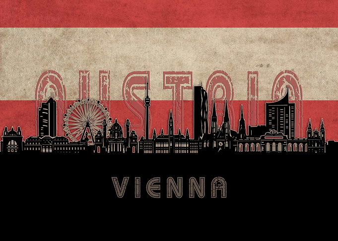 vienna skyline flag