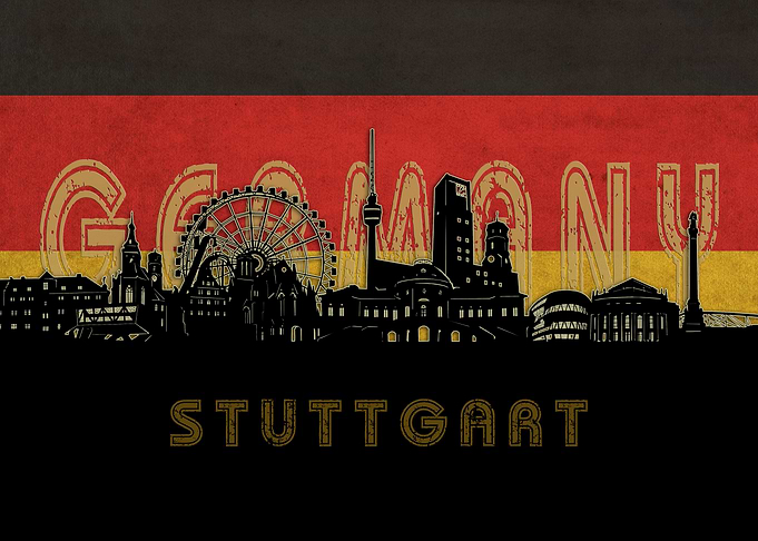 stuttgart skyline flag