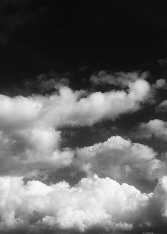 Clouds in black and white