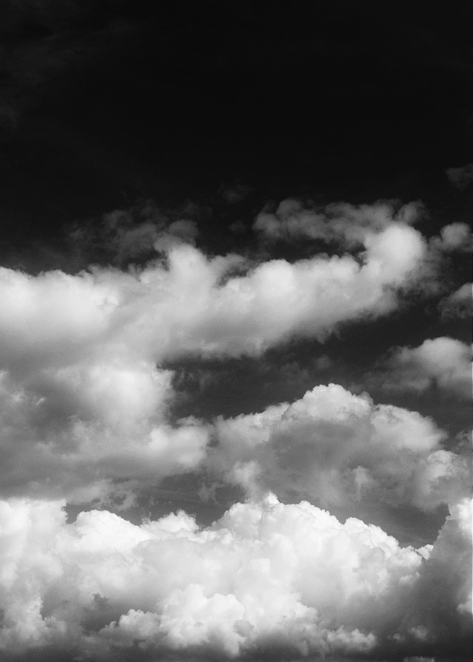 Clouds in black and white