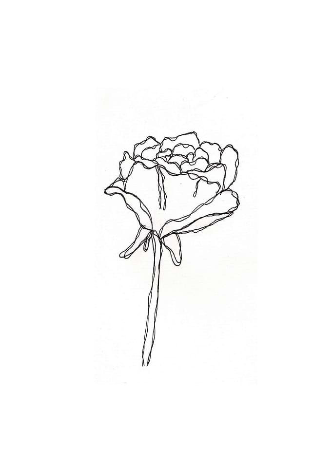 Abstract Ink Rose