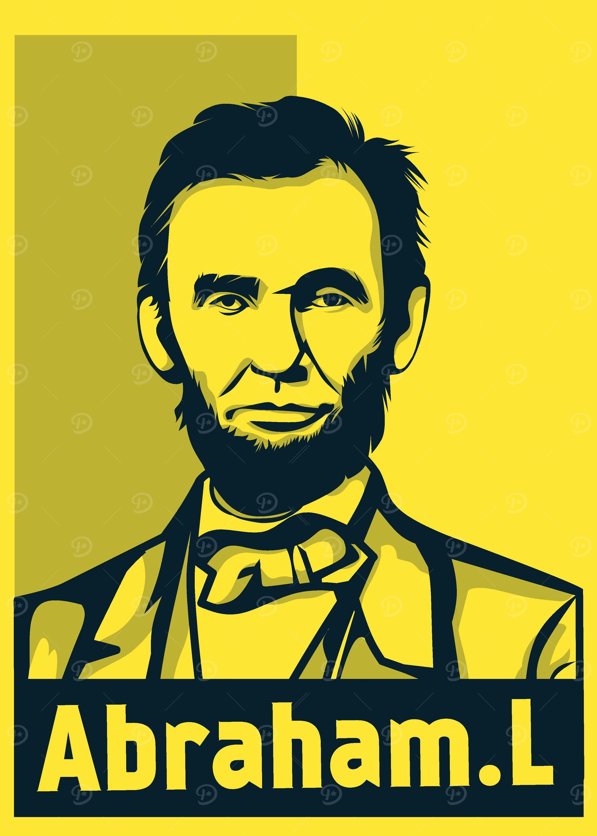 Abraham licoln duotone
