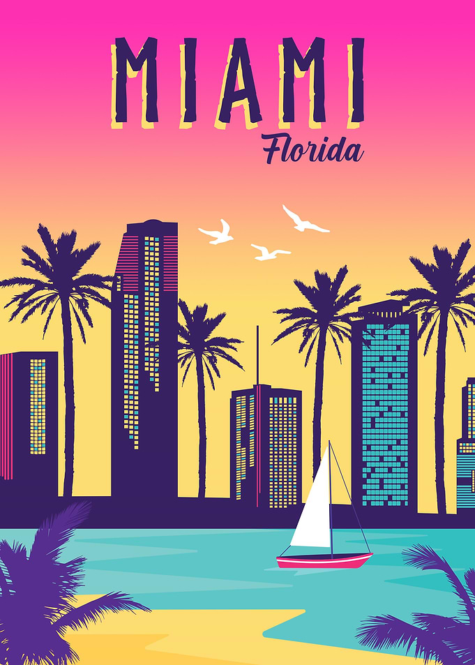 Miami Vintage Poster
