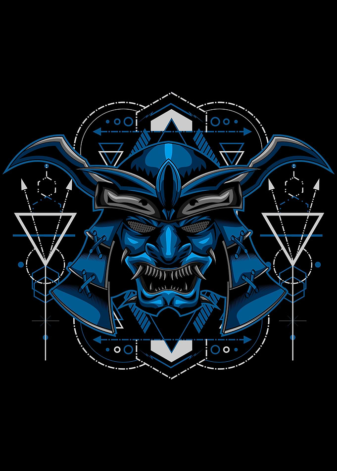 samurai geometric dark