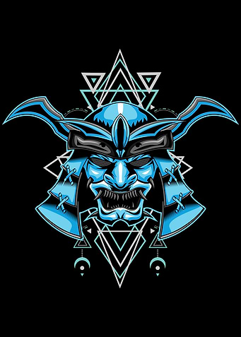 SAMURAI GEOMETRIY BLUE