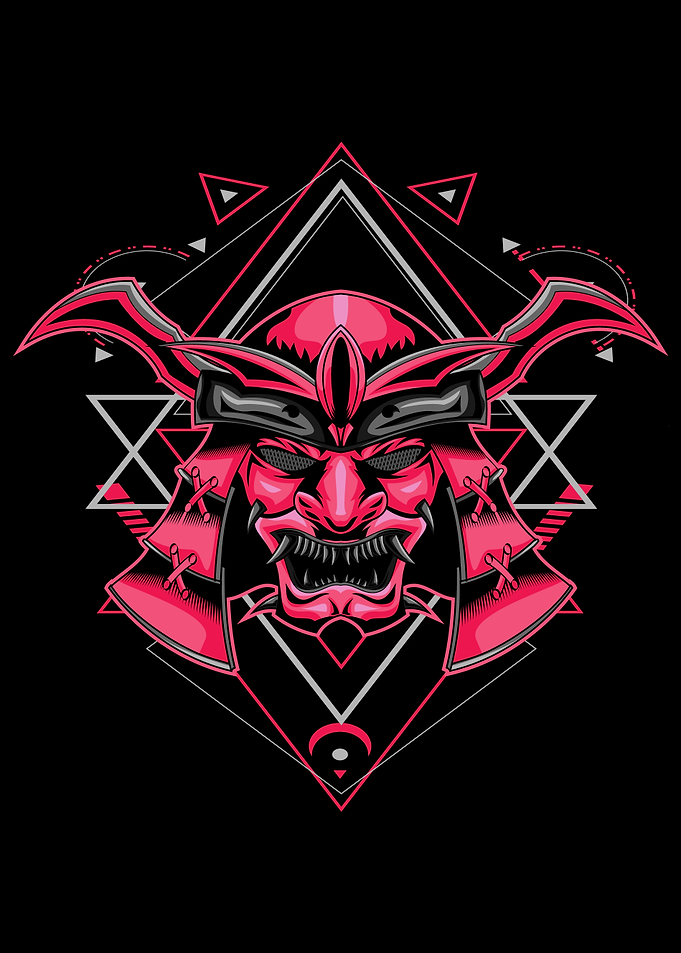 samurai scary geometric