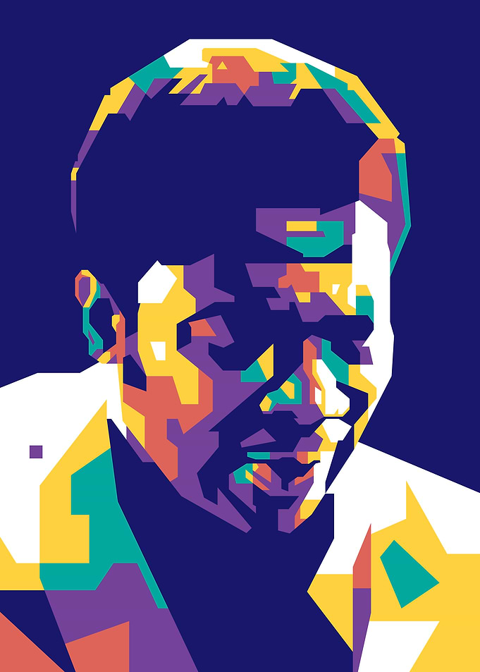 BB King Pop Art WPAP