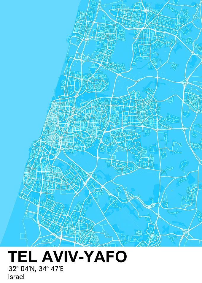 tel aviv yafo color map