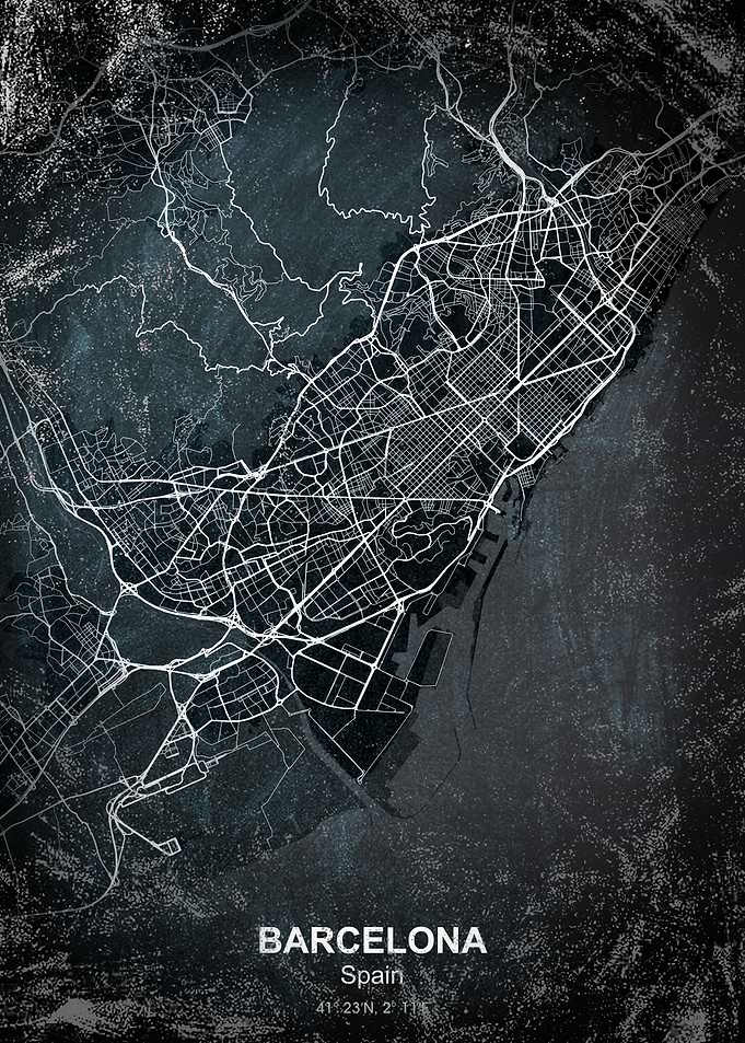 barcelona chalk map