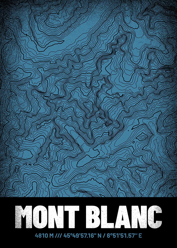 Mont Blanc Topographic Map