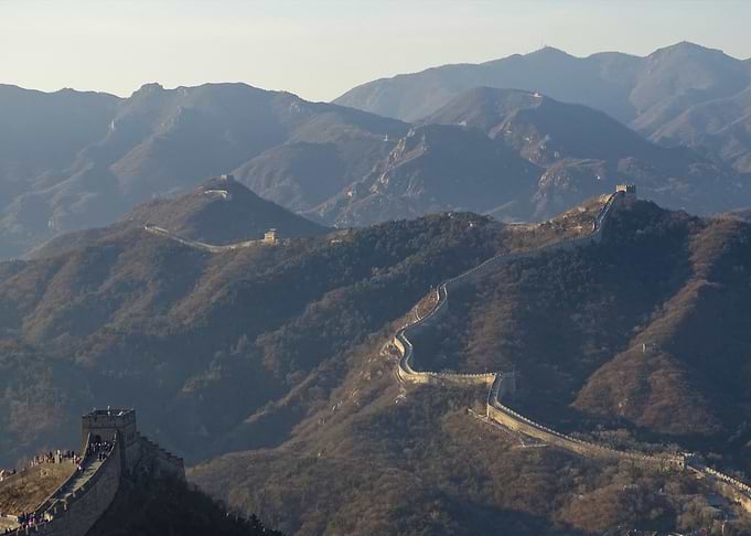 chinese wall in the mist