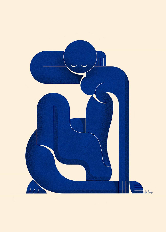 Blue Nude Abstract