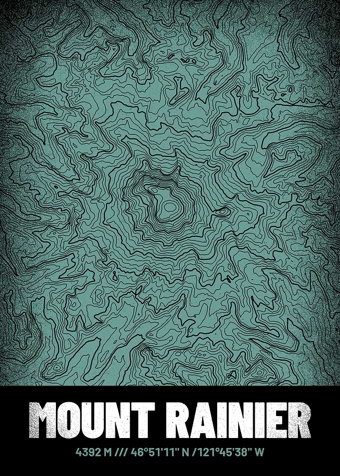 Mount Rainier Topo Map