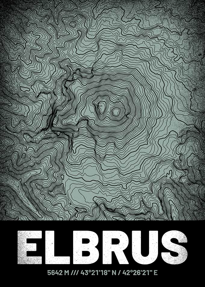 Mount Elbrus Topo Map