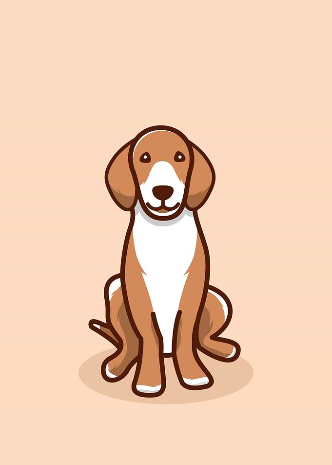 cute dog pet illustration