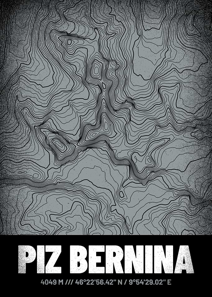 Piz Bernina Topo Map