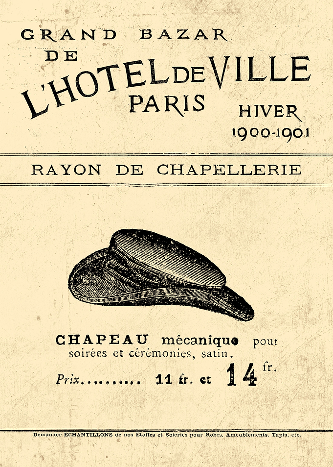 CHAPEAU CLAQUE 1900