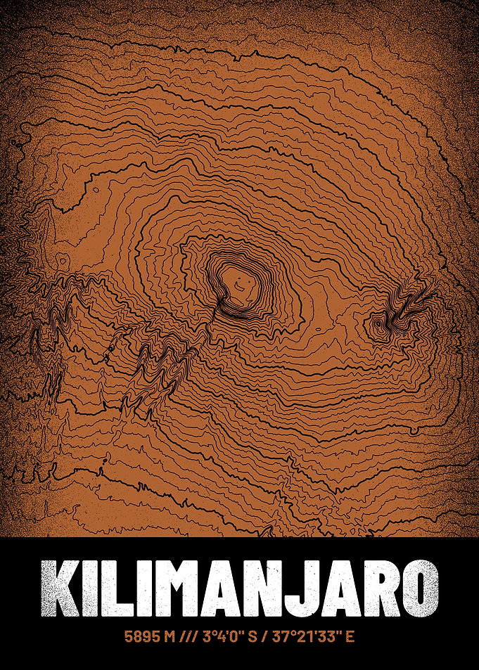 Kilimanjaro Topo Map