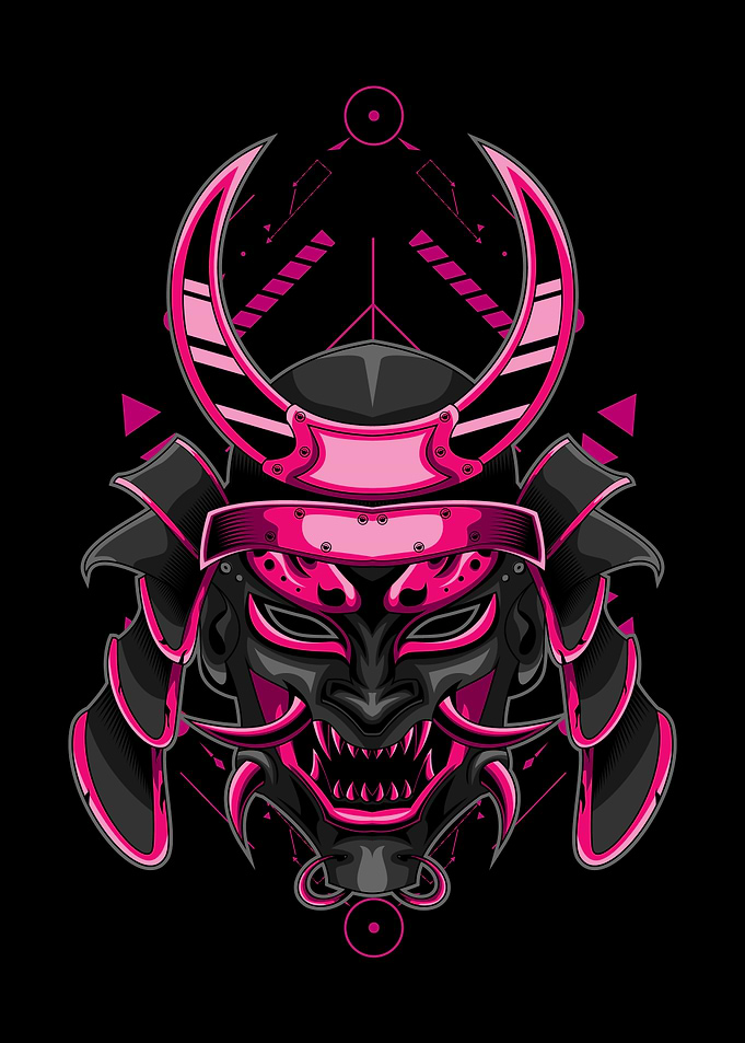 magenta samurai art