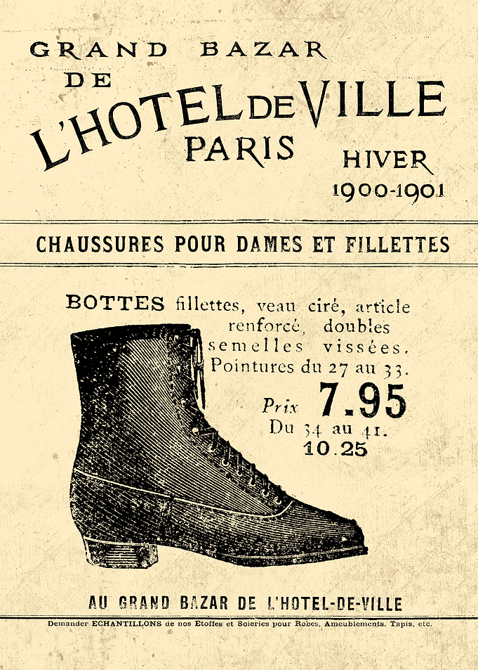 BOTTES FILLETTES VEAU 1910