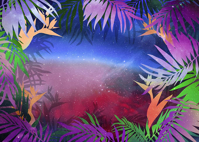 Tropical Space floral art