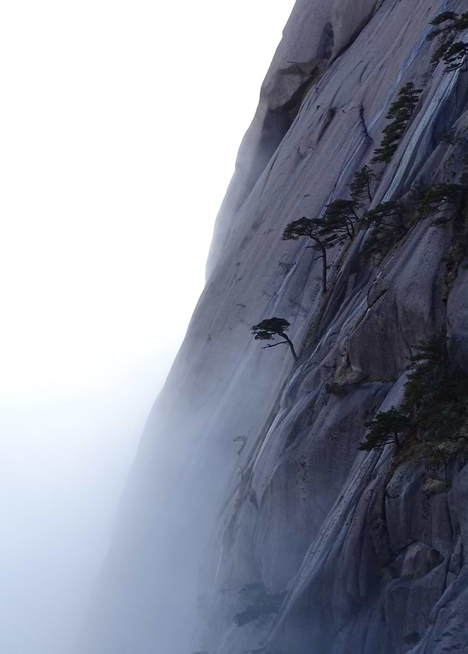 mountains in the clouds