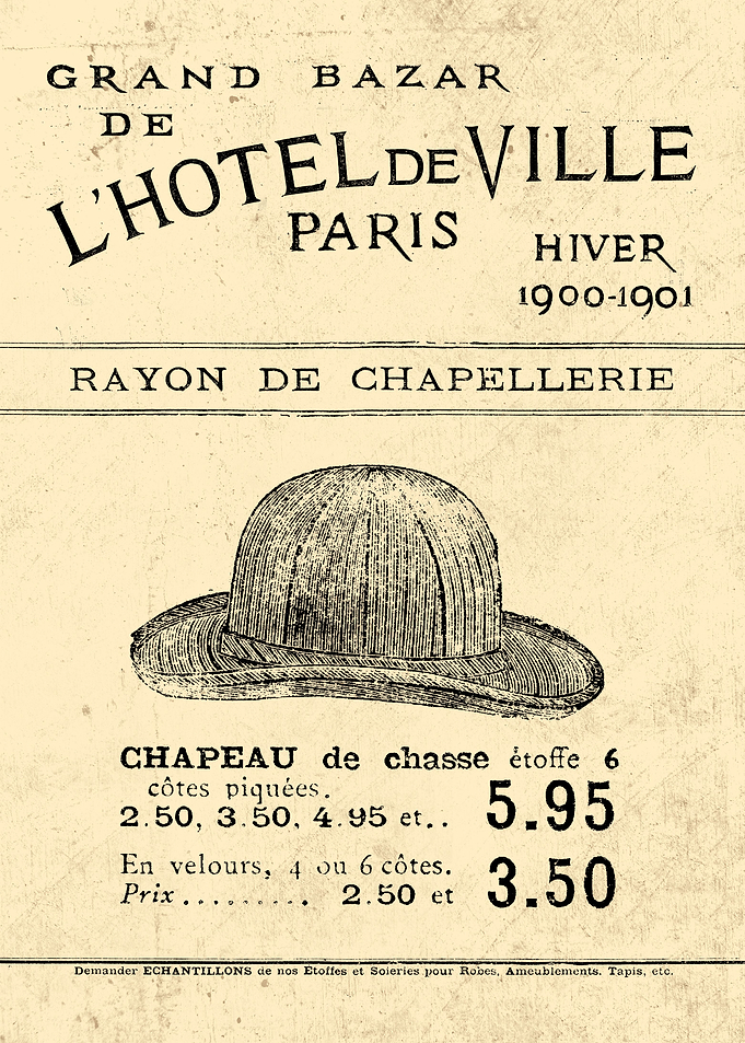 CHAPEAU de CHASSE 1900