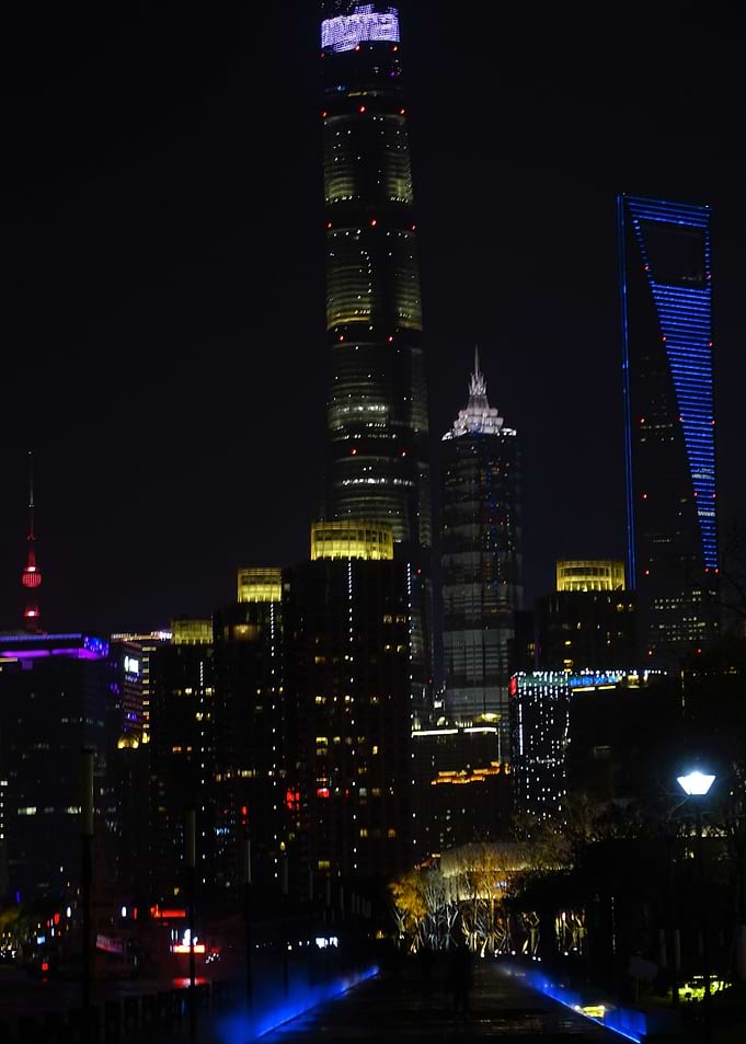 Shanghai lights by night
