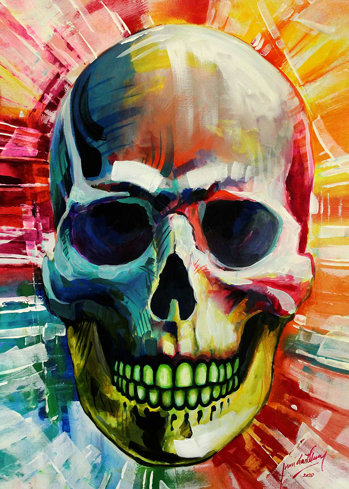 Skull deco white