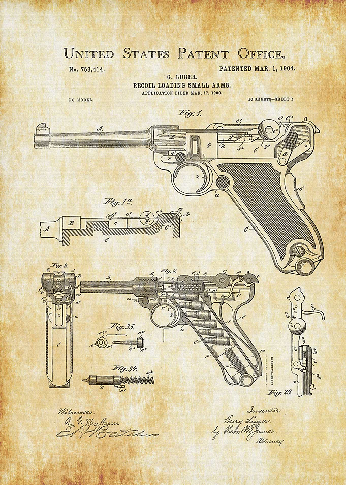 Luger Pistol Patent