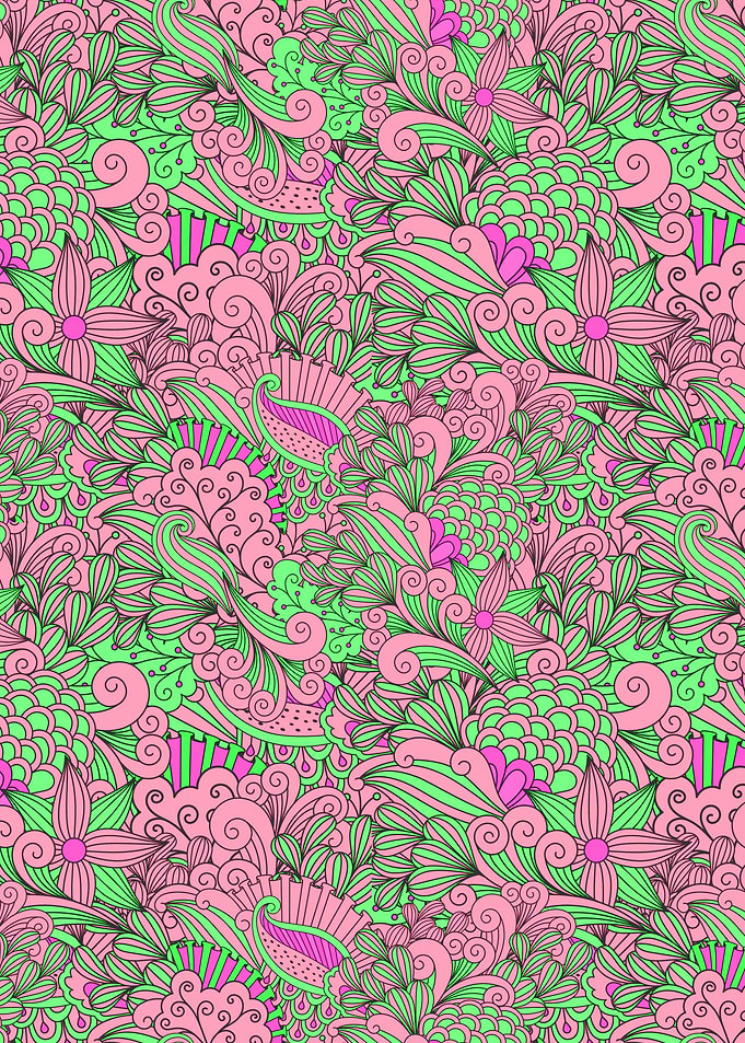 Abstract Hippy Flowers 14