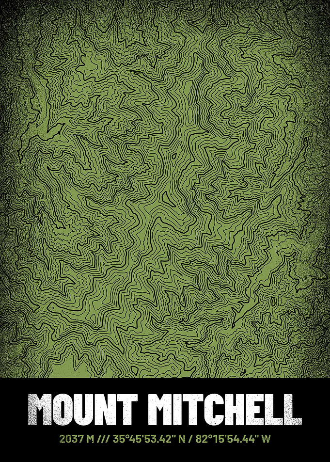 Mount Mitchell Topo Map