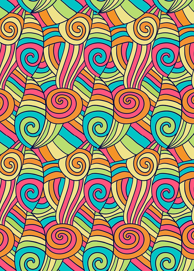 Abstract Hippy Flowers 04