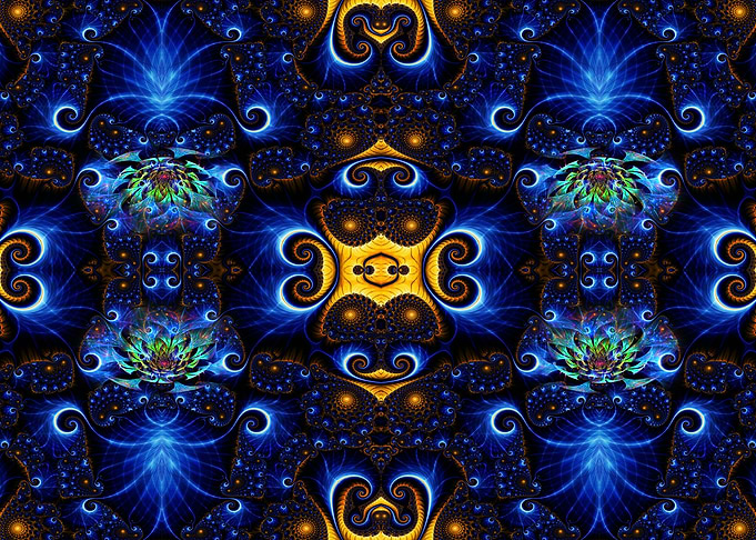 Purple flower fractal