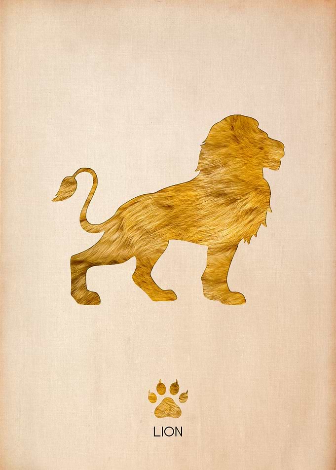 Lion Silhouette Texture