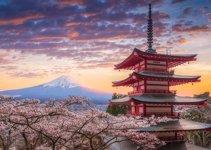 Japan at chureito pagoda a