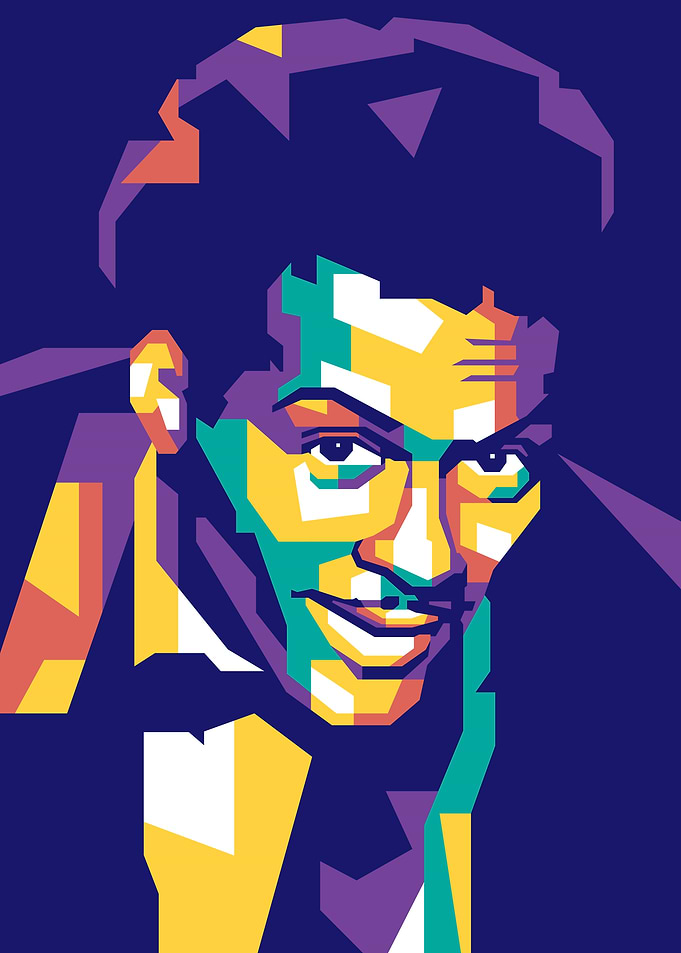 Chuck Berry Pop Art WPAP
