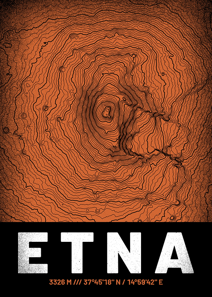 Mount Etna Topographic Map